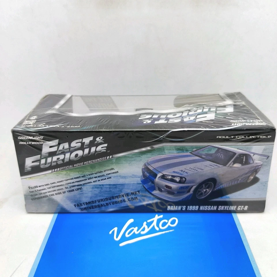 Nissan Skyline GT-R 1999 Fast & Furious Brian's escala 1:43 Greenlight #86208 Foto 3 de 4