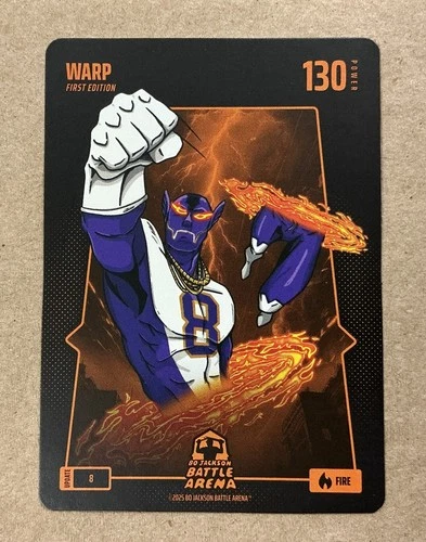 2025 Bo Jackson Battle Arena Update FIRE NON FOIL # 8 WARP Lamar Jackson