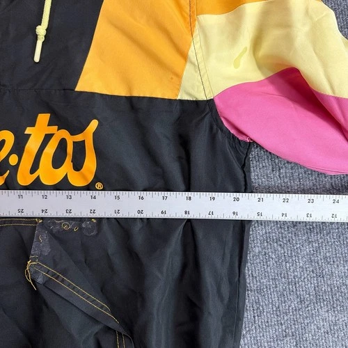 Cheetos Chester Cheetah Colorblock Windbreaker Jacket Small 1/4 Zip Pink Black image 7