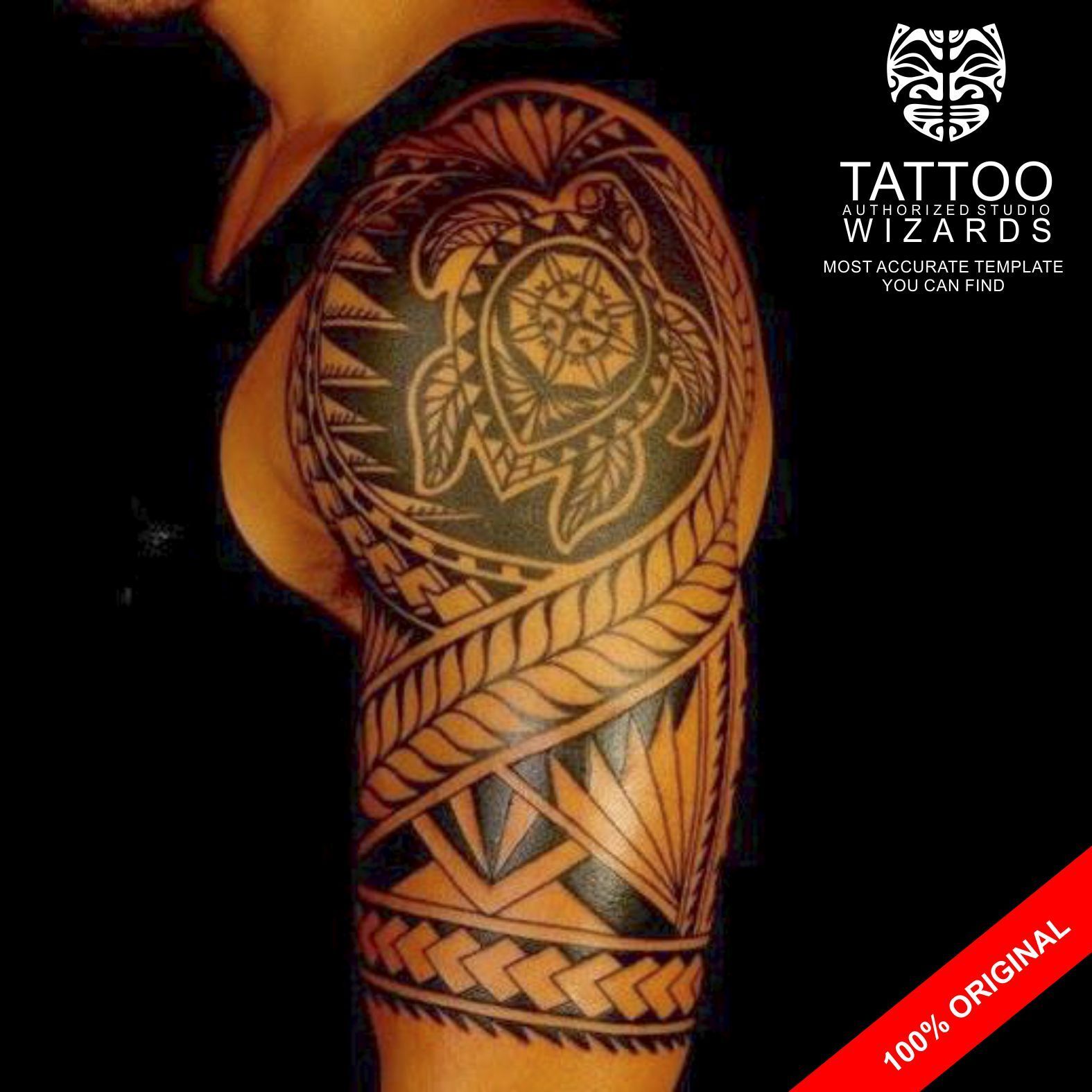 Samoan Maori Polynesian TURTLE SHIELD Tattoo Stencil Template | eBay
