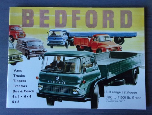 BEDFORD VANS & TRUCKS orig 1964 UK Mkt Verkaufsprospekt 4x4 6x4 6x2 Bus Coach