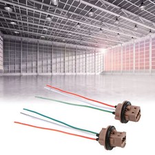 2Pcs Brake Light Socket Female Head Pigtail Light Socket For Vehicles Trailers