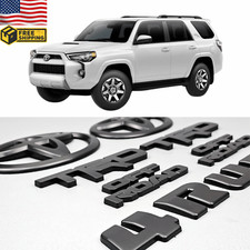 2010-2024 Toyota 4runner Trd Off Road Overlay Emblem Letters Kit Matte Black