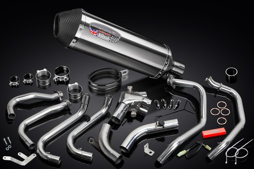 Honda VFR800 Interceptor 1998-01 Full Exhaust 4-1 13.5" X-Oval Stainless Muffler - Picture 5 of 5