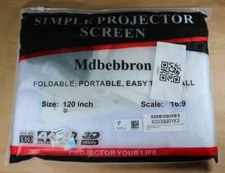 120 in Projection Screen 16:9 HD Foldable Anti-Crease 2 sided,Portable Projector