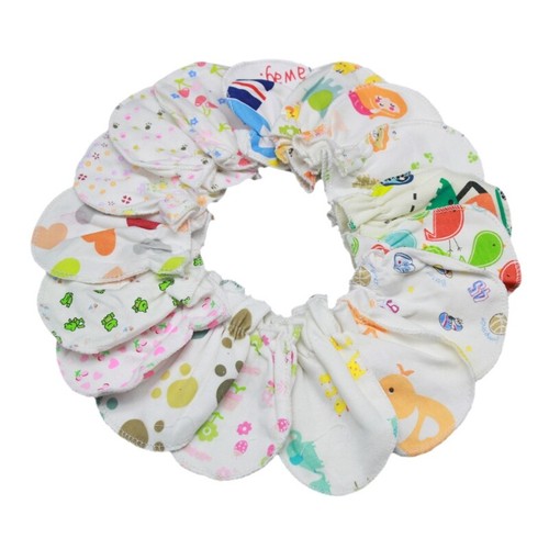 5 Pairs Baby Anti Scratching Gloves Soft Cotton Gloves Newborn Face for Protecti