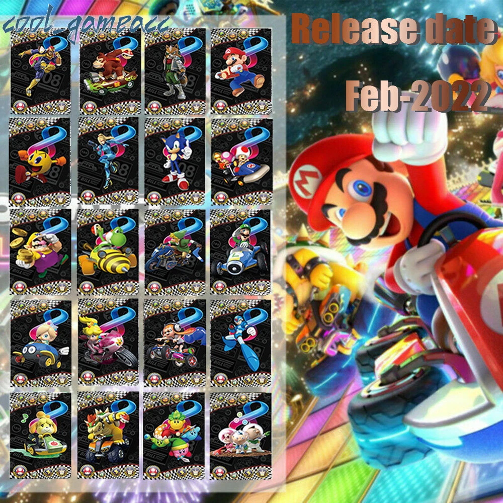 20PCS Mini Cards Mario Kart 8 NFC Mario Amiibo Collection Card For