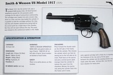 Smith & Wesson S&W Revolver Gun Pistol Picture Out of Print Handgun Spec Sheet