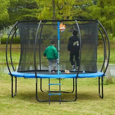 10/14/12FT Outdoor Recreational Trampoline for Kids with safety Enclosure