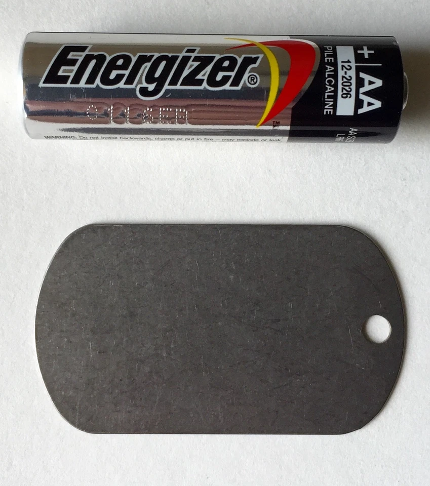 Etiqueta de perro natural de titanio EE. UU. Cadena de alerta médica ID etiqueta de perro militar Foto 3 de 3