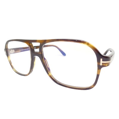 Tom Ford TF 6058 B 056 Coloured Havana 58mm Blue Block New  display picture 1