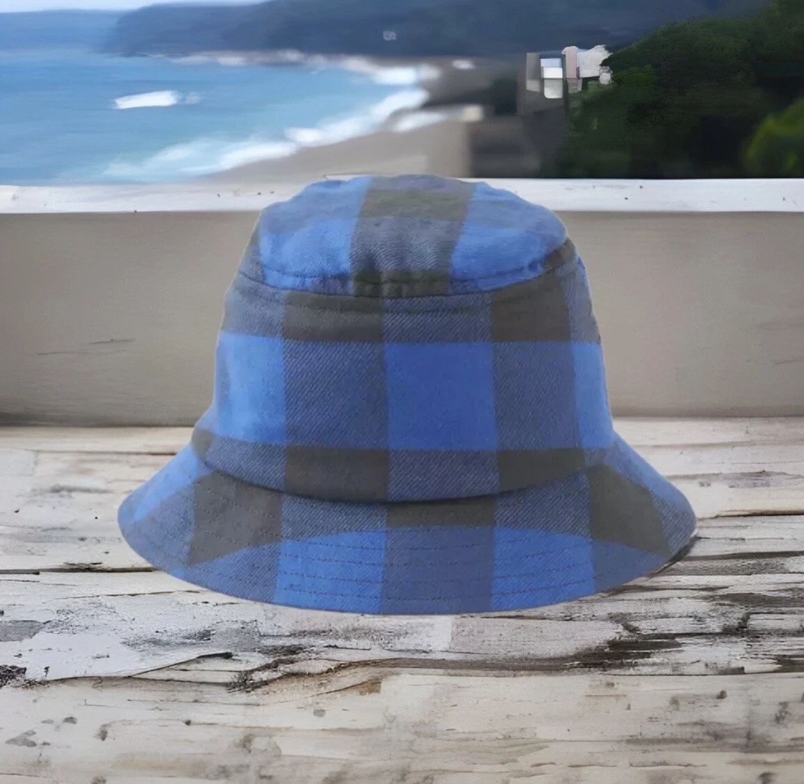 NEW ONE SIZE AERIE AMERICAN EAGLE Bucket Hat Blue and Grey eBay