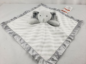 Cloud Island Elephant Security Blanket Gray White Stripes Baby Lovey 14 Toy Ebay