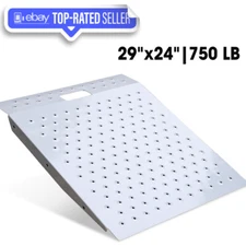 VNN Shed Ramp for Riding Mower & Lawn 750LB Capacity Anti-Slip Punch Plate Ramp