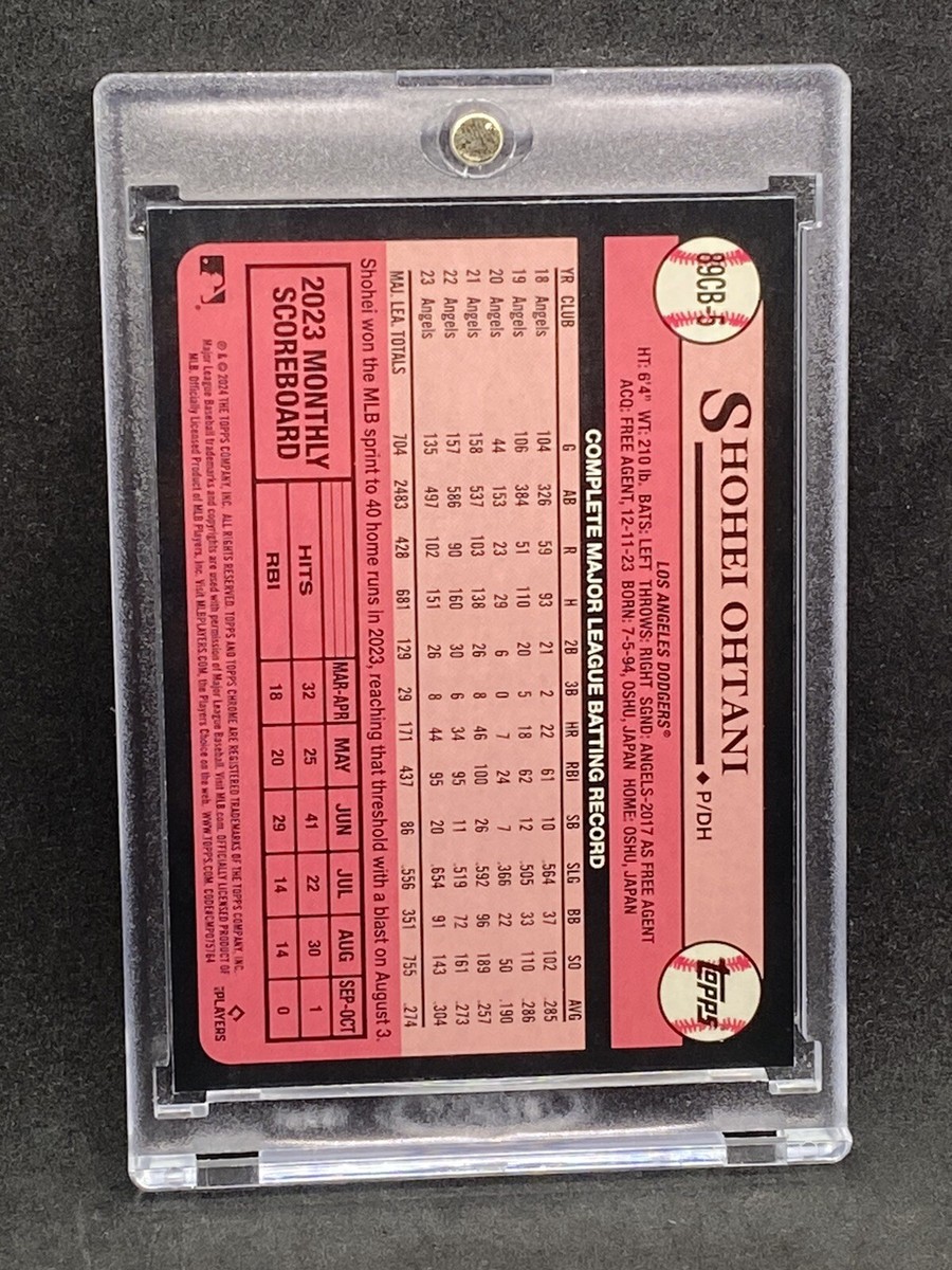 Shohei Ohtani RARE REFRACTOR INVESTMENT CARD TOPPS CHROME DODGERS