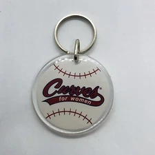 Curves for Women Health Club Acrylic Advertising Keychain Baseball Key Ring