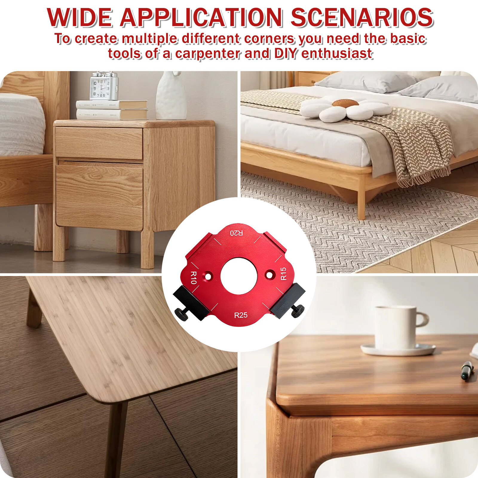 Round Corner Radius Template Metal Woodworking Rounded Corner Router ...