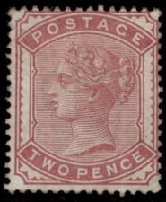 GB QV SG168, 2d pale rose, UNUSED. Cat &pound;350.