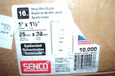 SENCO HEAVY WIRE STAPLES 1"X1-1/2" ,  10,000