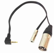 iPhone/iPad Microphone Adapter Cable with XLR Male Headphone Jack
