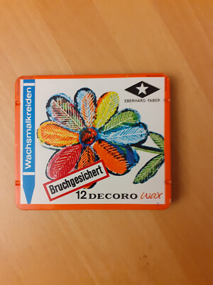 Dose Blechdose Eberhard Faber Wachsmalkreiden Deroro wax Ohne Inhalt - leer