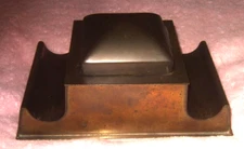 Arts and Crafts Style Inkwell Inkstand Pen Tray  Desk Accessory 
