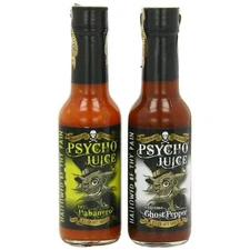 Very Hot Chilli Sauce 2 Set 70% Habanero & Extreme Ghost Pepper Psycho Juice