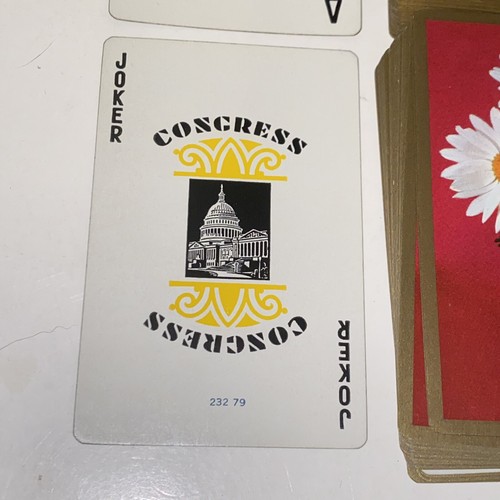Vintage Congress 606 Canasta Double Deck Playing Cards Gold Edged - Picture 8 of 12