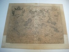 Kupferstich- Karte, von  Mercator b. Hondius, "Waldeck Comitatus". Um 1600.