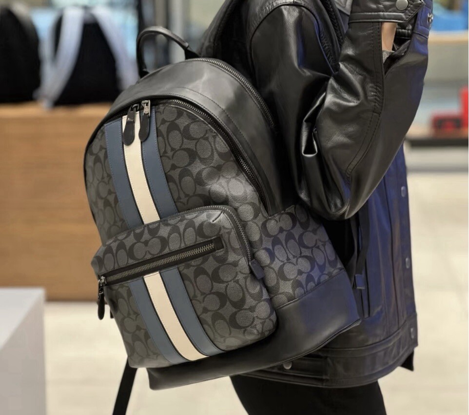 極美品✨COACH コーチ WEST BACKPACK メンズ レザー 大容量 NWT coach West Backpack In Signature Canvas 3001 $598 | eBay