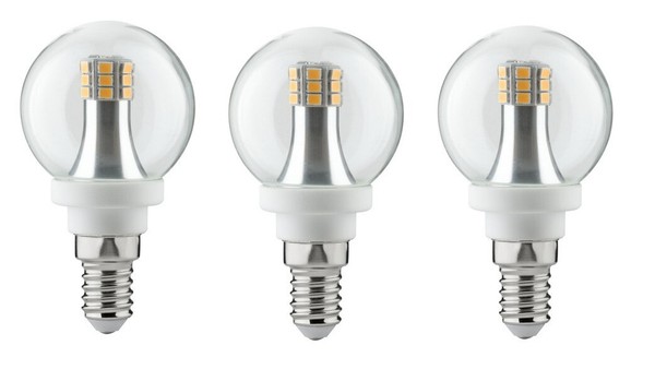 3X Paulmann 283.19 Led Mini Globe E14 4W = 35W 400Lm 2700K Eek:F (Spektrum A-G)-image