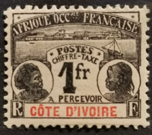 Ivory Coast Scott# J8 * MH 1906-1907 - Afbeelding 1 van 1