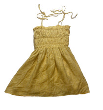 Forever 21 Women's Floral Yellow Tie Strap Mini Dress Size Small