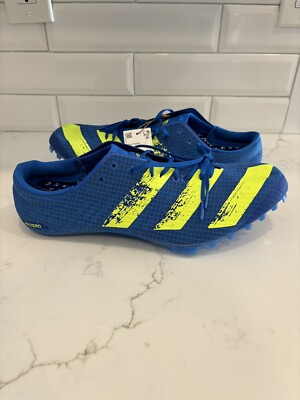 blue adidas track spikes
