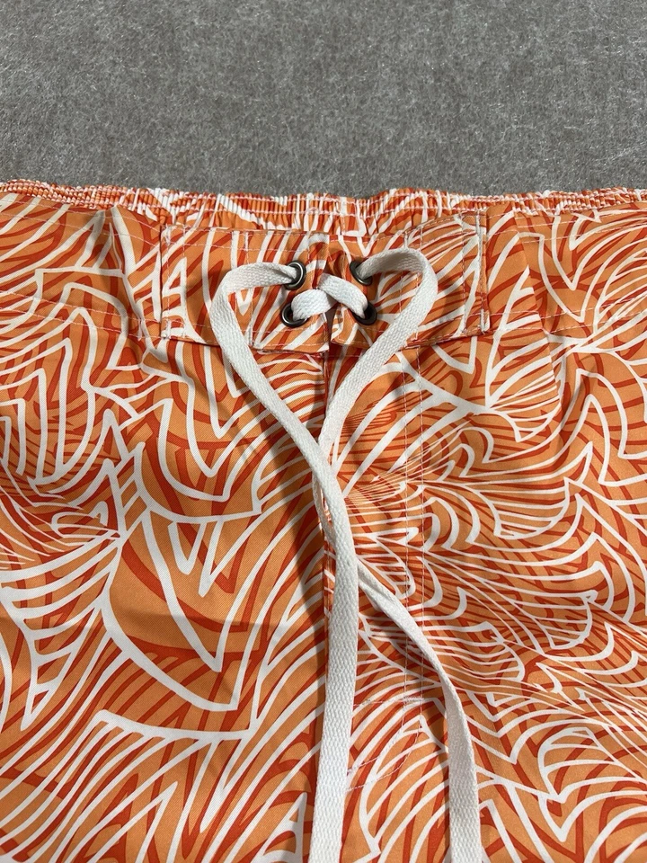 Bañador Reel Legends Grande Naranja Adulto Hombre Geométrico Playa MANCHA Foto 2 de 4