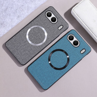 For OnePlus Nord 4, Luxury Hybrid Magnetic Cloth-Textured Soft Bumper Case Cover