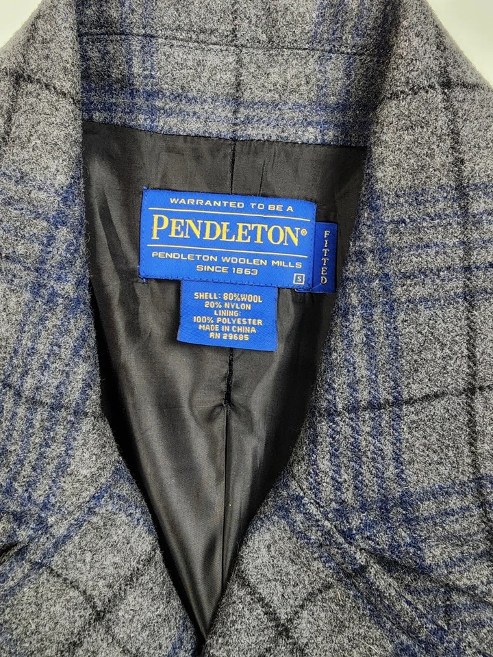 Pendleton Wool Plaid Peacoat - Small - Image 2 of 4