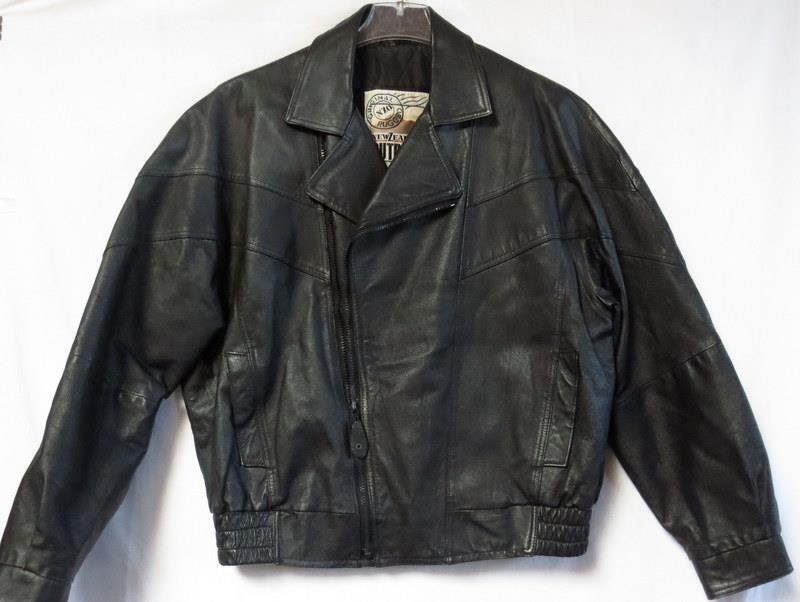 Vtg New Zealand Outback Black Leather Jacket Sz L Cooper Vtg New Zealand Outback Black Leather Jacket Sz L Cooper
