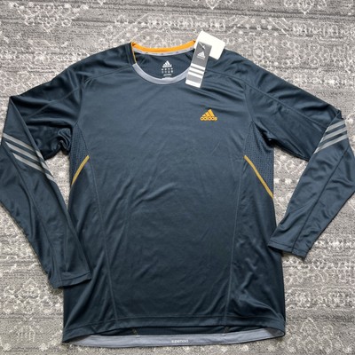 Adidas NWT Climacool Athletic Shirt Large Navy Running Reflective Workout