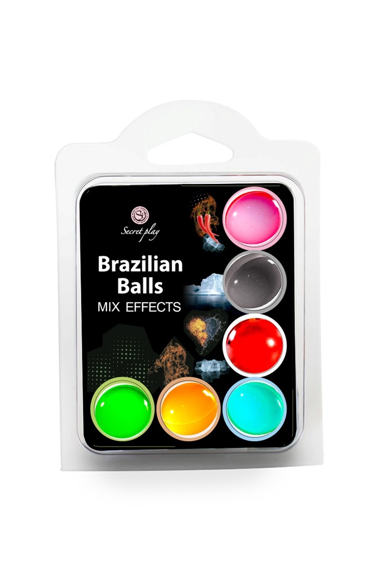 6 Brazilian balls lubrifiantes et hydratantes à effet chauffant et frissonnant