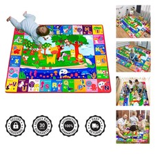 Alfombra de juego para bebé lista para invierno 59,5 x 44,1 pulgadas - suave y acogedora para la comodidad del bebé