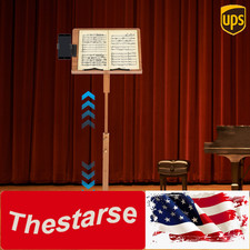 340 Adjustable Height Portable Book Stand Sheet Pro Music Stand W/ Phone Holder