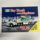 Vintage 2002 Hess Toy Truck And Airplane Store Advertising Sign RARE