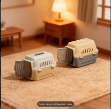Dollhouse Miniature Pet Carrier – 1/12 Scale Cat or Small Pet Travel Crate