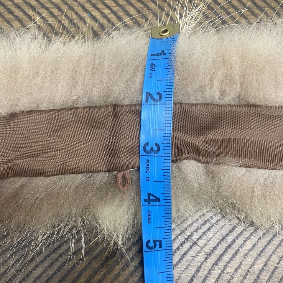 Borde de cuello de piel de mapache vintage para abrigo chaqueta bufanda de piel real natural pequeña hágalo usted mismo Foto 2 de 4