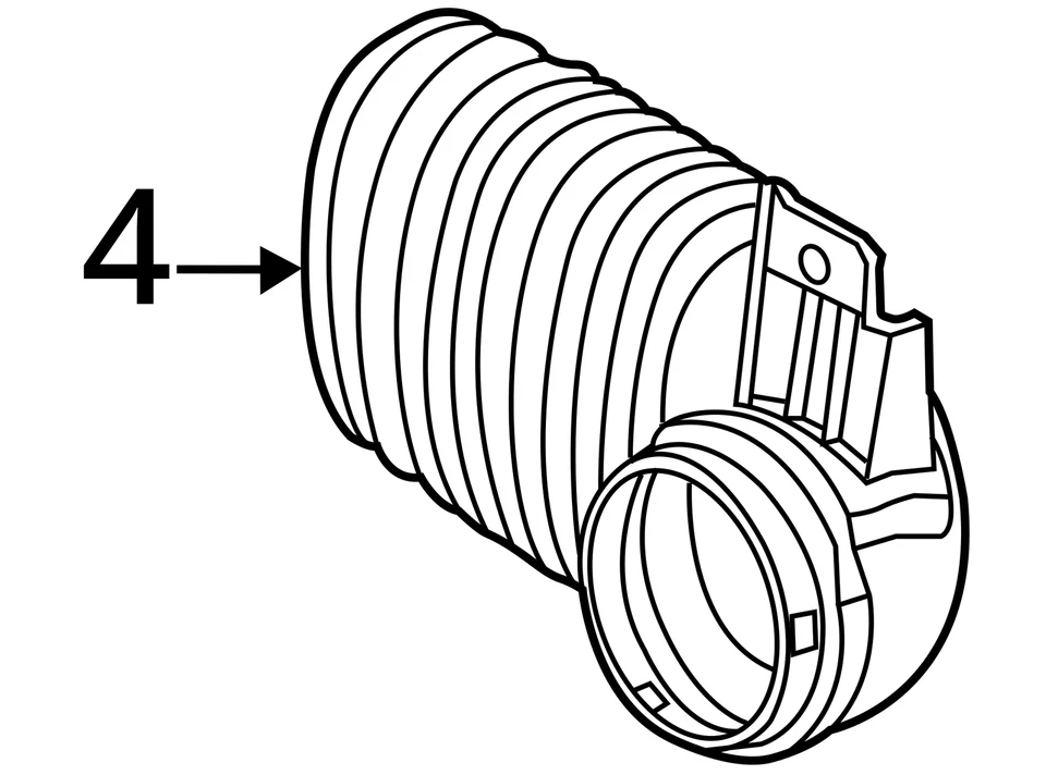 2012-2019 Fiat 500 1.4L Air Cleaner Intake Pipe Hose Tube Duct 68073649AA - Image 4 of 4