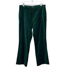 Vintage Lauren Ralph Lauren Green Velvet Pants 12 cotton holiday