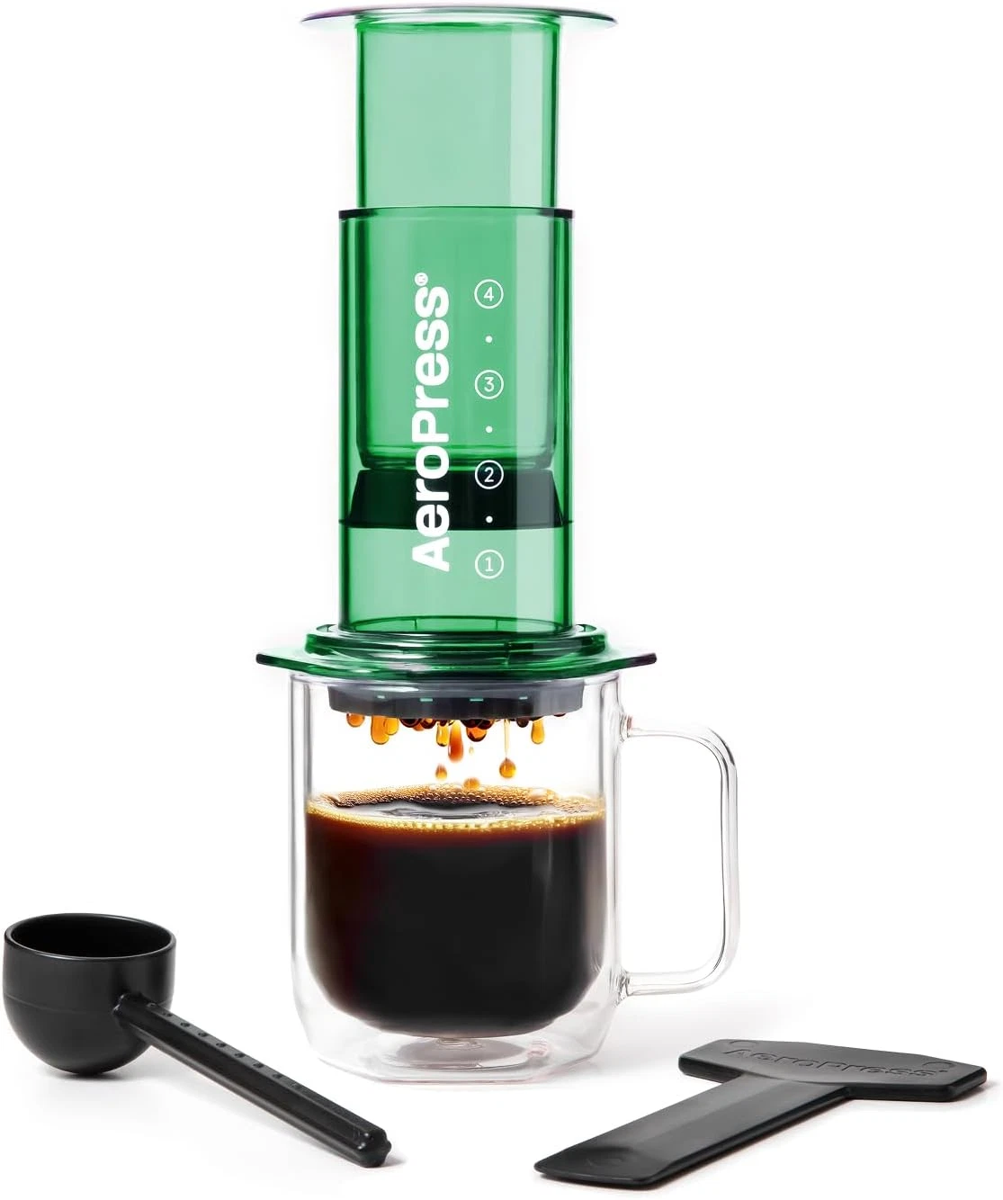 Clear Green Coffee Press French Press Pour Over Espresso Travel Camping Brewer
Opens in a new window