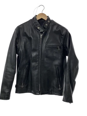Chaqueta Schott Single Riders 38 cuero negro liso 008 - Imagen 1 de 4