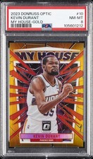 2023 PANINI DONRUSS OPTIC MY HOUSE GOLD #10 KEVIN DURANT 5/10 PSA 8